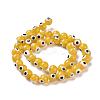 Handmade Evil Eye Lampwork Round Bead Strands LAMP-L055-8mm-01-5