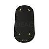 Oval PU Leather Knitting Crochet Bags Nail Bottom Shaper Pad LS-PURS-WH0001-62D-2