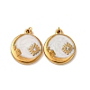 304 Stainless Steel Enamel Pendants STAS-U061-03G-1