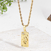 1Pc Brass with Cubic Zirconia Pendants Necklaces NJEW-LP0001-46C-G-3