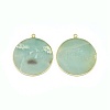 Natural Flower Amazonite Pendants G-E526-10C-1