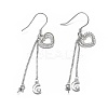 925 Sterling Silver Dangle Earring Findings STER-L057-021P-2