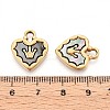 304 Stainless Steel Pave Natural Black Lip Shell Crown Heart Pendants STAS-N110-22B-G-3