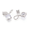 Brass Micro Pave Cubic Zirconia Pendants KK-T074-72P-01-2