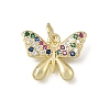 Brass Micro Pave Colorful Cubic Zirconia Pendants CU-L001-09G-05-1