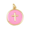 Brass Enamel Pendants KK-L251-02G-E05-1