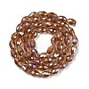 Transparent Electroplate Glass Beads Strands EGLA-N013-T10mm-B16-2