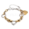 201 Stainless Steel Chain Bracelets BJEW-P380-01A-2