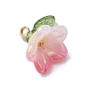 Acrylic Flower Charms PALLOY-TA00250-4