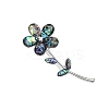 Abalone Shell Flower of Life Brooch PW-WG0AE00-01-3