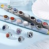 Oval Natural & Synthetic Gemstone Finger Rings RJEW-M063-01P-1