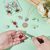 10Pcs 5 Colors Glass & Acrylic & Resin Pendants PALLOY-AR00014-4