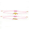 2Pcs 2 Styles Bohemian Brass Beads Braided Bead Bracelets BT1454-5-1