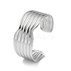 304 Stainless Steel Cuff Bangles for Women BJEW-Z078-26P-1