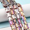 AB Color Plated Transparent Glass Beads Strands EGLA-P051-06A-A14-2