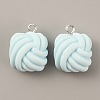 Opaque Resin Pendants RESI-WH0029-24P-02-2