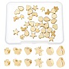36Pcs 6 Style Brass Beads KK-FH0002-90-1