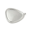 304 Stainless Steel Pendant Cabochon Settings for Enamel STAS-L293-03P-2