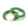 Glass Seed Beaded Hoop Earrings for Women EJEW-C003-02I-RS-2