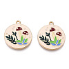 Autumn Theme Rack Plating Alloy Enamel Pendants LS-X-ENAM-N055-085-2