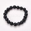Synthetic Blue Goldstone Beaded Stretch Bracelets BJEW-Q692-14-8mm-1