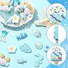 60Pcs 10 Styles Beach Theme Opaque Resin Cabochons RE-FS01E3-01-2