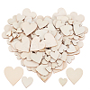 4 Styles Unfinished Wooden Heart Decoration Sheet WOOD-PH0003-27-1