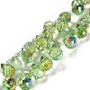 Electroplate Glass Beads Strands X-EGLA-D030-17E-1