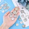 20Pcs 5 Style 304 Stainless Steel Pendants STAS-DC0004-16-3