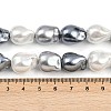 Electroplated Glass Beads Strands GLAA-H039-06D-4