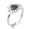 304 Stainless Steel Enamel Open Cuff Rings for Women RJEW-F166-40P-02-1