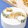 Brass Micro Pave Cubic Zirconia Hoop Earrings EJEW-H152-01B-G-3