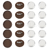 DIY Round Wood & Aluminum Brooch Making Kits DIY-FH0009-69B-1