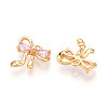 Brass Micro Pave Cubic Zirconia Charms KK-N261-92A-G-2
