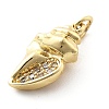 Brass Micro Pave Cubic Zirconia Pendants KK-Q029-02D-G-2
