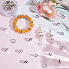 110Pcs 11 Colors Alloy Rhinestone Spacer Beads FIND-UN0007-23-4