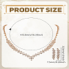 1 Set Iron Jewerly Sets. Rhinestone Necklace & Stud Earring Sets SJEW-LP0001-32KCG-2