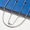 Brass Double Layer Necklaces NJEW-D302-54P-1