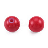 Baking Painted Glass Round Beads DGLA-T003-001-5