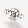 Brass Magnetic Clasps with Loops KK-H361-N-NR-2