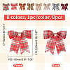CHGCRAFT 8Pcs 8 Colors Christmas Theme Imitation Linen Bowknot Ornament Accessories DIY-CA0004-34-2