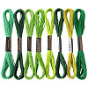 8 Skeins 8 Colors 6-Ply Polyester Embroidery Floss OCOR-CY0002-09C-1