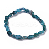 Natural Apatite Bead Stretch Bracelets X-BJEW-K213-40-2