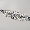 Flower Full Crystal & Montana Rhinestone Handmade Bridal Belts for Wedding Dresses AJEW-WH20006-233A-03-2