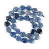 Dyed & Heated Natural Blue Aventurine Beads Strands G-C116-A57-01-3