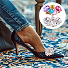 4Pcs 2 Colors Alloy Glass Shoe Decoration FIND-PH0021-45-6