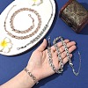 Alloy Crystal Rhinestone Leaf Link Chain Necklaces & Bracelets Sets SJEW-YWC0002-01RG-5