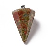 Natural Unakite Pendants G-F714-02A-2