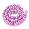 Opaque Baking Paint Glass Beads Strands EGLA-N006-010A-B06-2