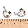 Brass Micro Pave Cubic Zirconia Pendants KK-P239-11P-3